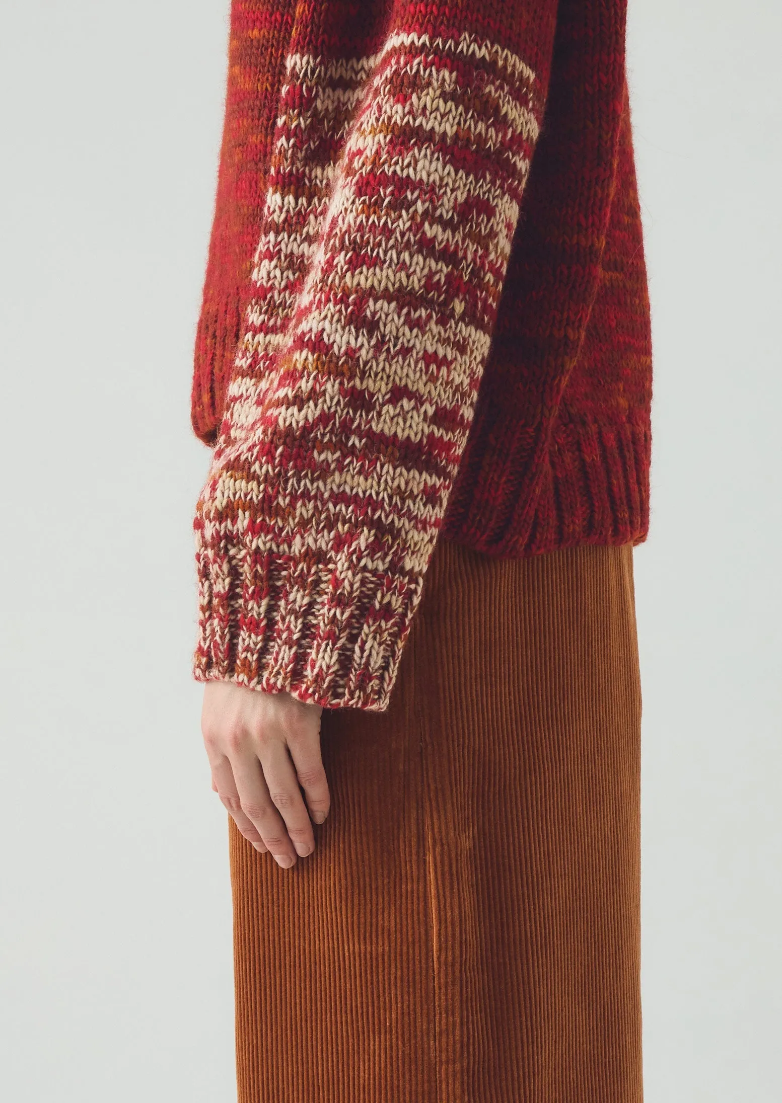 tailored look Wide Leg Organic Cord Pants | Burnt Sienna