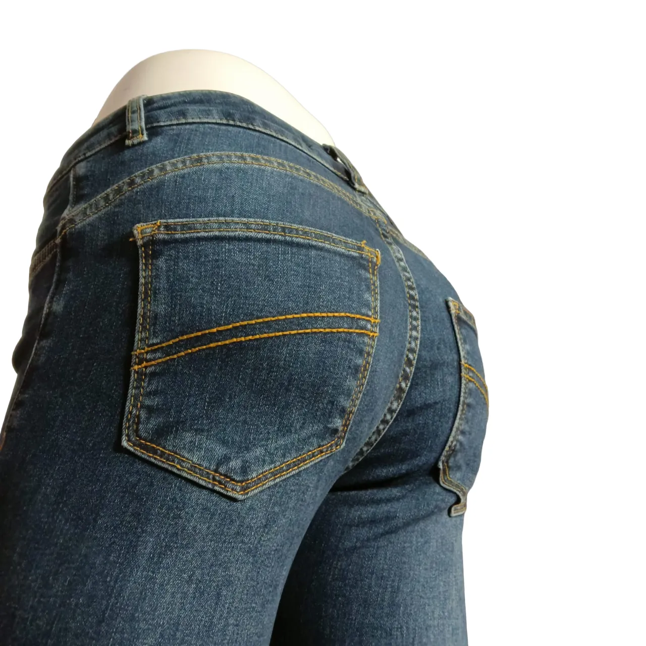 Caf??Noir pantalone jeans da donna svasato e corto c7 JJ1019 B009 indaco Everyday Loose Music Event Creative Look Work Ready Lightweight