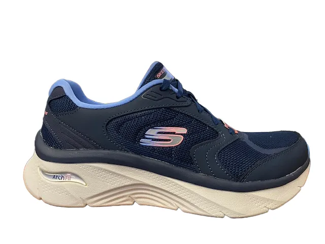 Skechers scarpa da donna per il tempo libero Arch Fit D'Lux 149686/NVBL blu Breathable Layer running in races