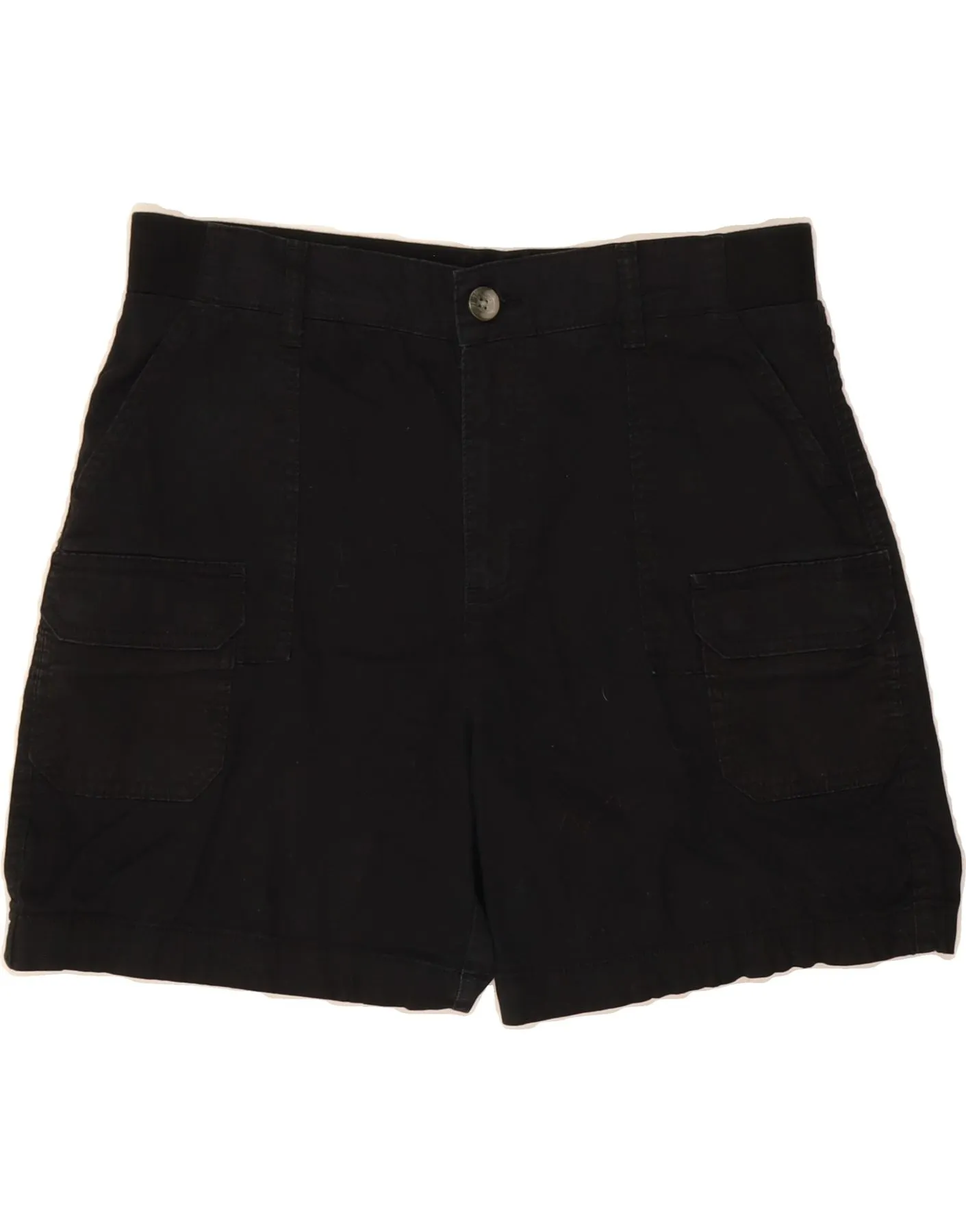 Stylish Comfort LEE Womens Mid Rise Relaxed Fit Cargo Shorts US 12 Large W32  Black Cotton