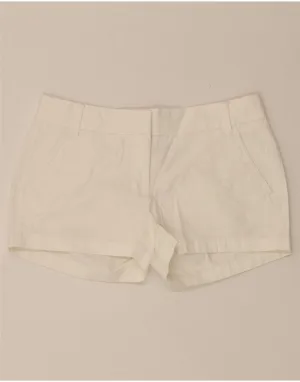 Motion Flex Fit J. CREW Womens Chino Low Waist Hot Pants US 4 Small W32 White Cotton