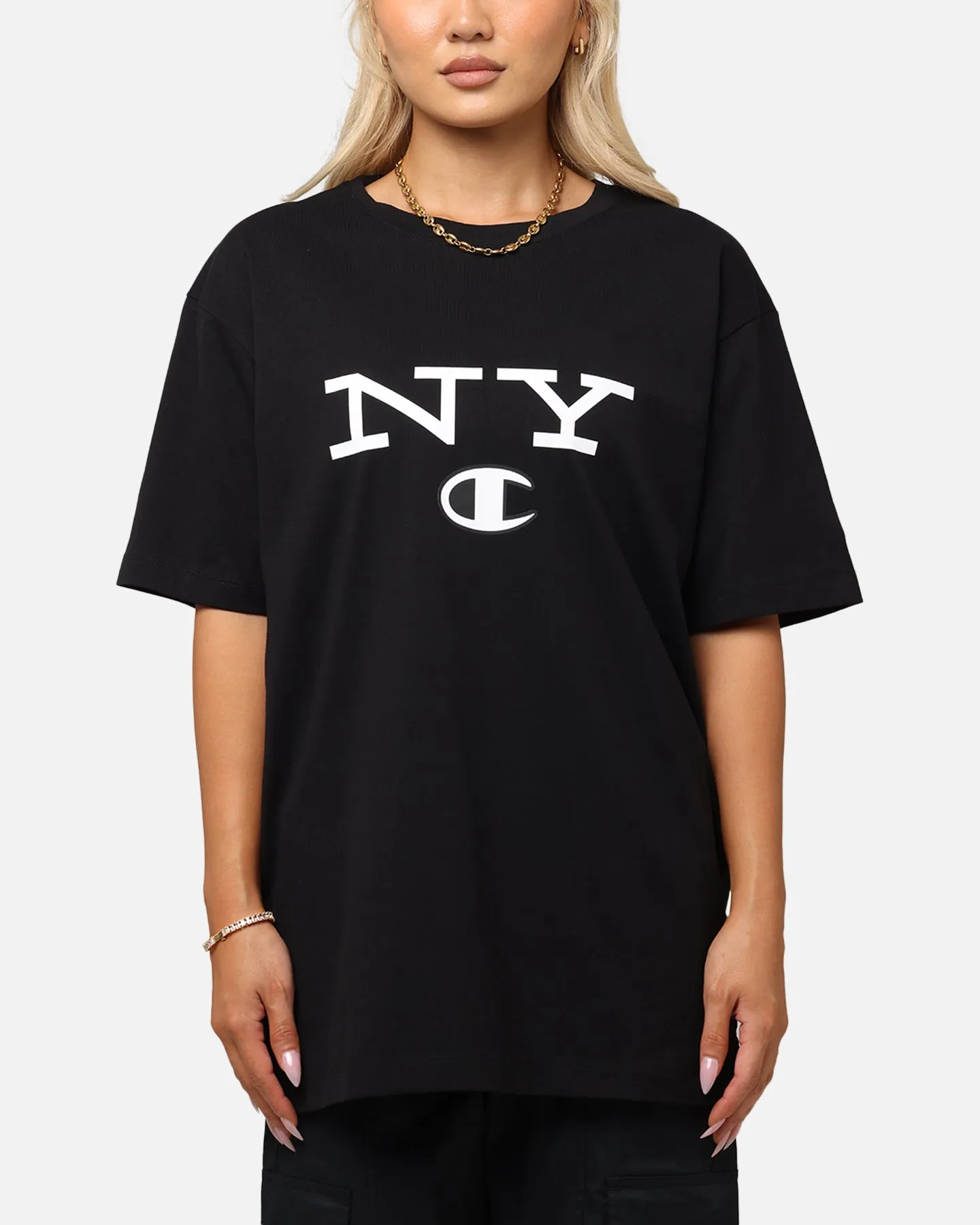 Champion Rochester Graphic T-Shirt Black Soft and breathable Microfiber Blend