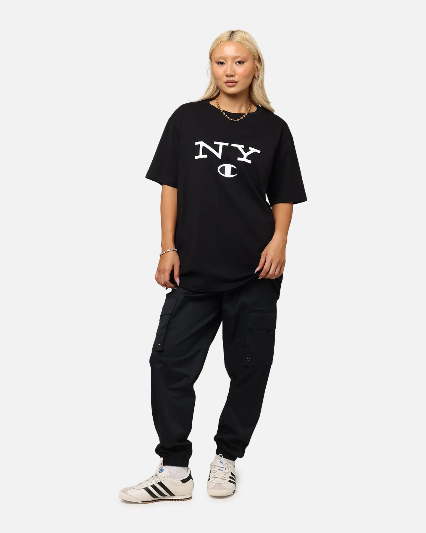 Smart Fashion Casual Layering Champion Rochester Graphic T-Shirt Black