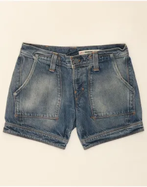 LEVI'S Womens Engineered Jeans Denim Shorts Small W30  Blue Fade Resistant Dye