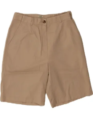 L.L.BEAN Womens Original Fit Chino Shorts US 12 Large W30  Beige Cotton Sun Protection Fabric