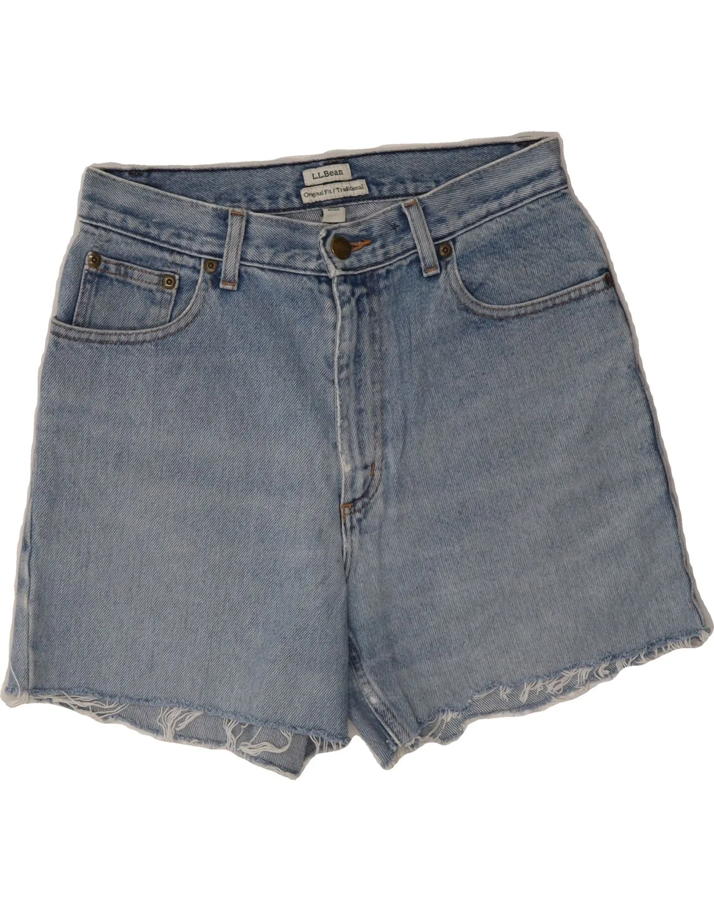 Floral Print Easy Comfort Fit L.L.BEAN Womens Original Fit Denim Shorts US 8 Medium W30 Blue