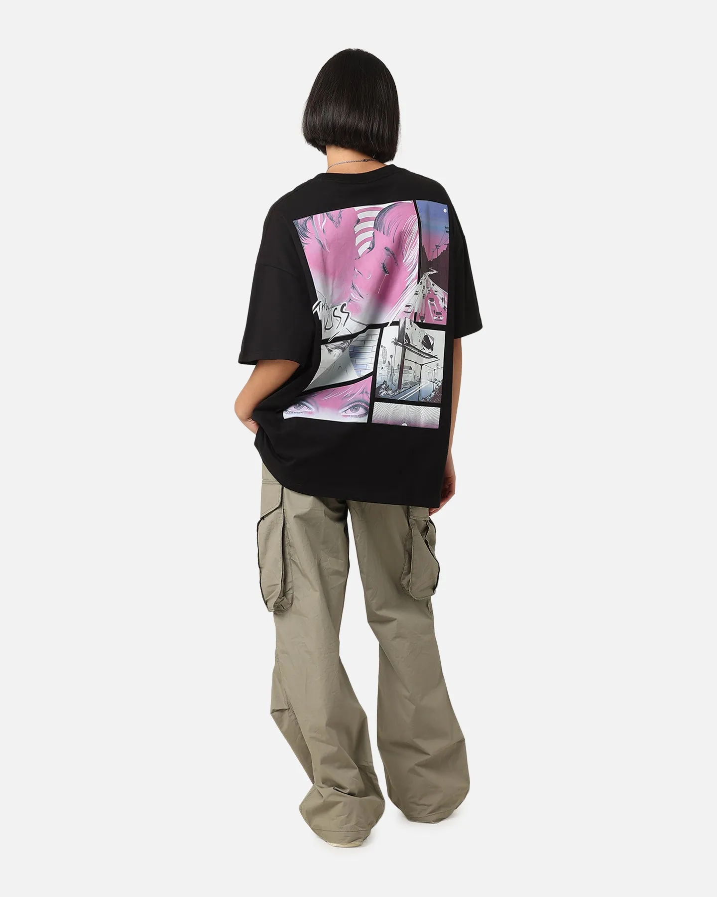 Playboy The Kiss T-Shirt Black/Pink Anti-bacterial