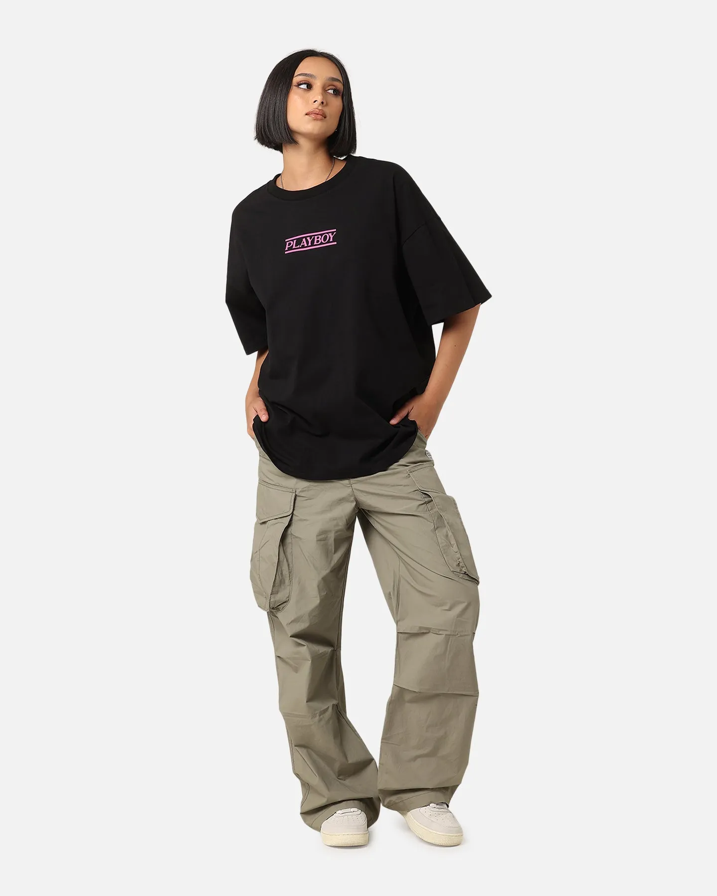 Playboy The Kiss T-Shirt Black/Pink Bold Look