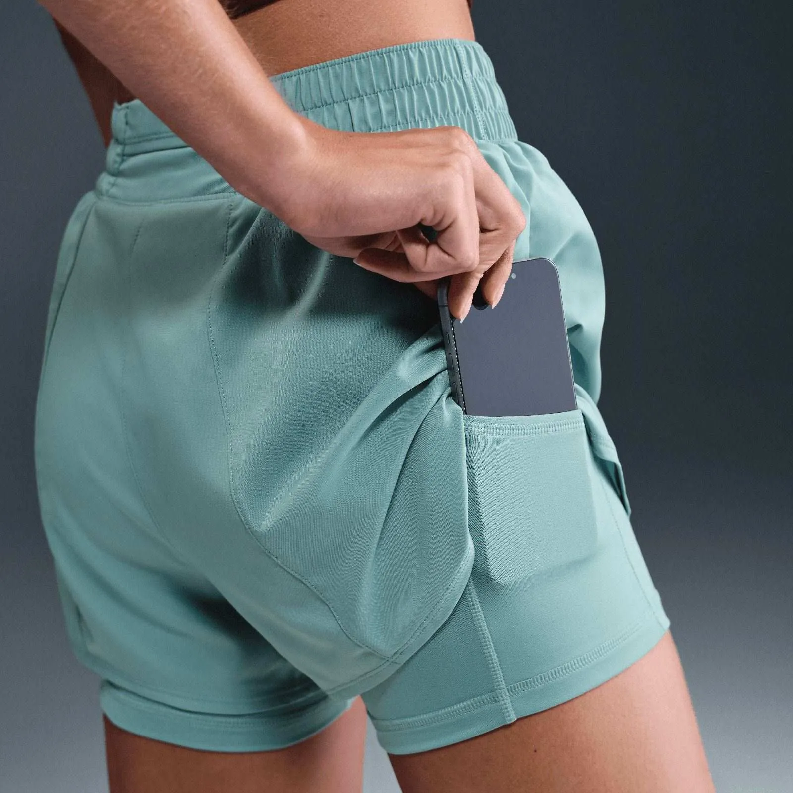 Tennis wear Nike One Womens Dri-FIT High-Waisted 3" 2-in-1 Shorts