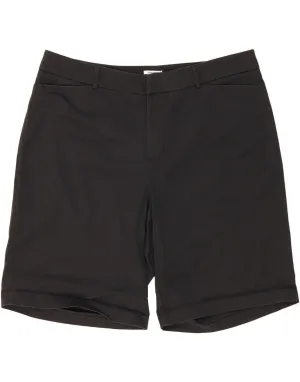 DOCKERS Womens Casual Shorts US 18 2XL W40  Black Cotton Roll Up Cuff Design