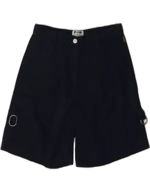 ICEBERG Womens High Waist Chino Shorts IT 42 Medium W26 Navy Blue Comfort Tech Cool Breeze