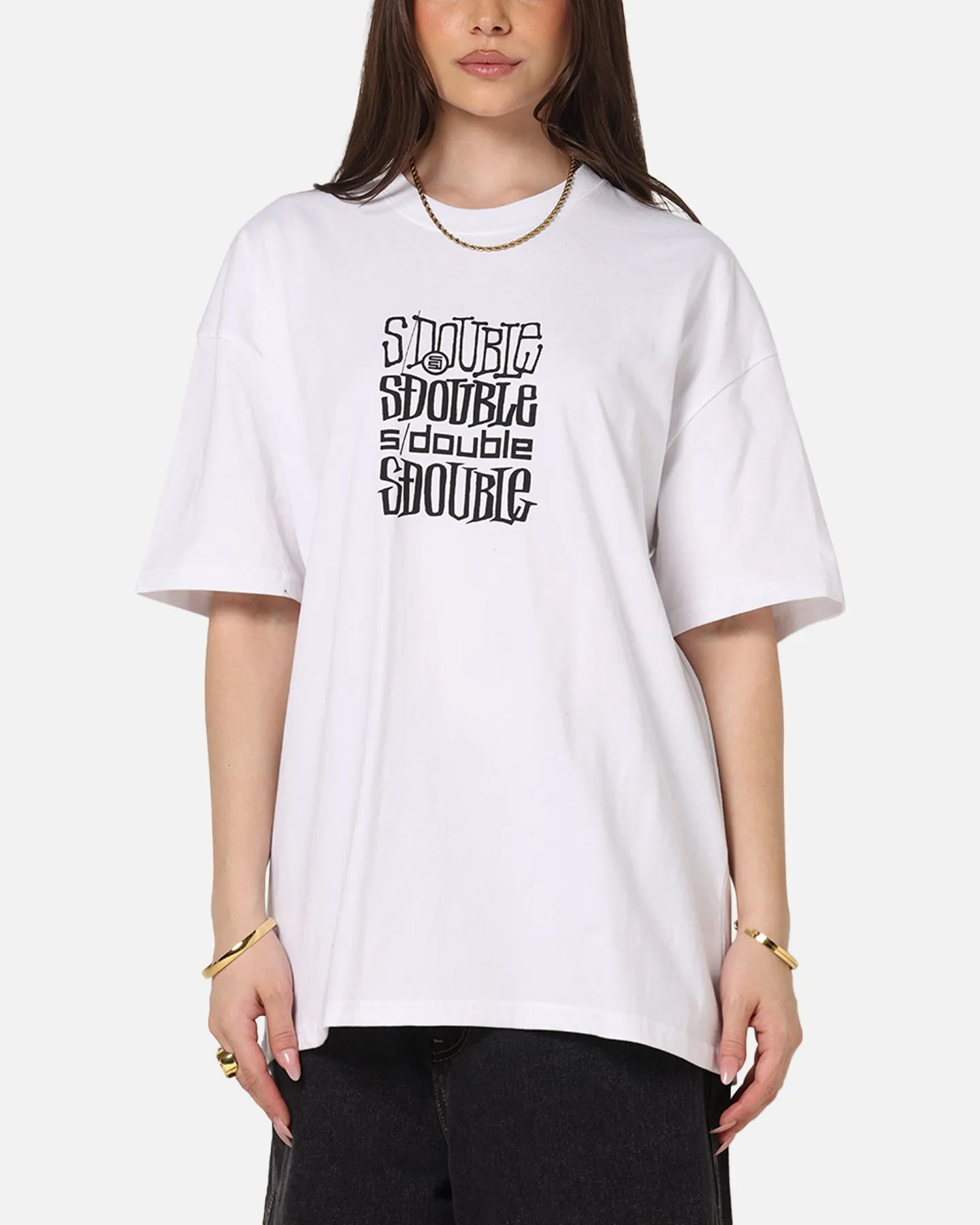 Relaxed Comfort Wear S Double Logofest T-Shirt White