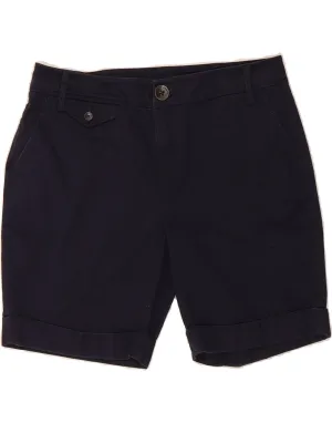 DKNY Womens Chino Shorts US 4 Small W32  Navy Blue Cotton Comfort Movement Comfy Look