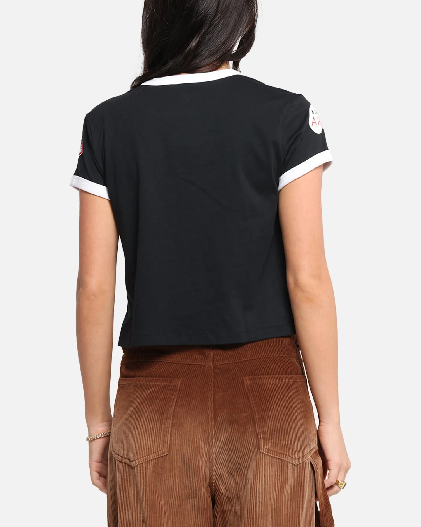 Breathable Yarn Composition Nike Women's Sportswear Club Moto T-Shirt Black