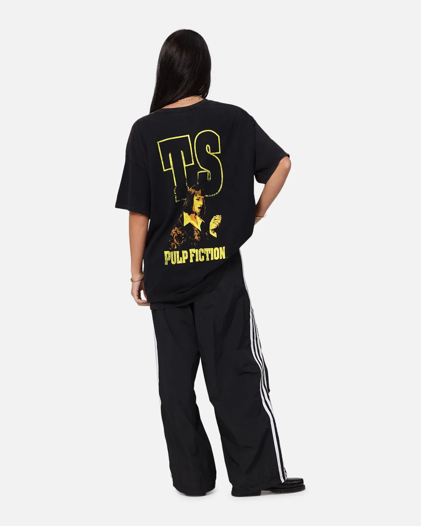 Modern Layer Pulp Fiction Mia Wallace Vintage T-Shirt Black Vintage