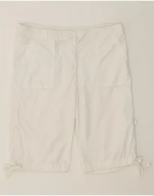 BENETTON Womens Bermuda Shorts IT 44 Medium W34 White Cotton Beach Bound