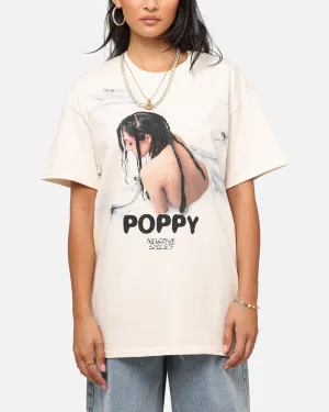 Halloween Formal Style Poppy Negative Spaces Track T-Shirt Off White