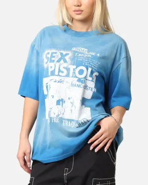 Sex Pistols Sun Fade T-Shirt Sun Washed Blue Casual Vibe Wear Anti-bacterial