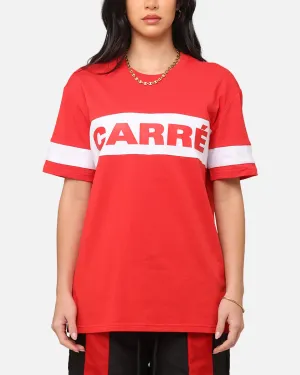 Cozy Look Wear Classic Fit Carre Bars T-Shirt Red/White