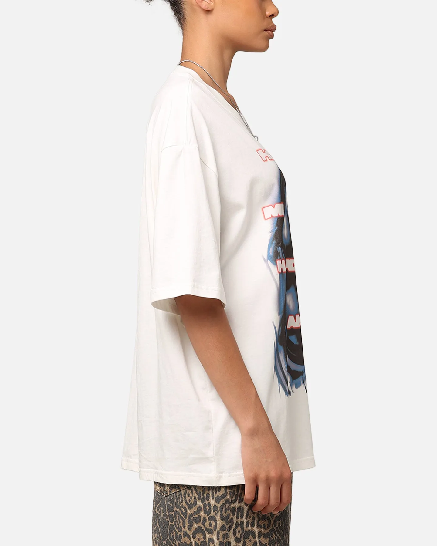 Heather Texture Finish Billie Eilish Hit Me Hard And Soft Organic Cotton T-Shirt White
