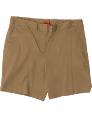 IZOD Womens Chino Shorts US 12 Large W32  Beige Cotton NonSlipGrip