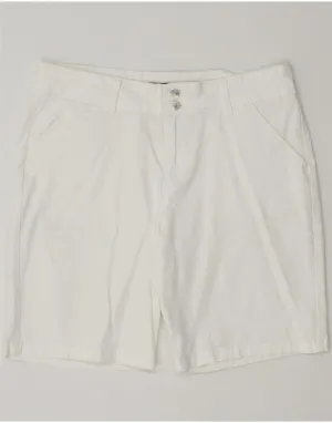 Seamless Waistband Tailored Fit LEE Womens Straight Fit Chino Shorts US 12 Large W32  White Cotton