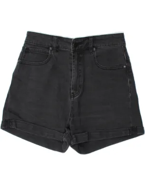 Trendy Mood LEE Womens Denim Shorts US 10 Large W27  Black Cotton