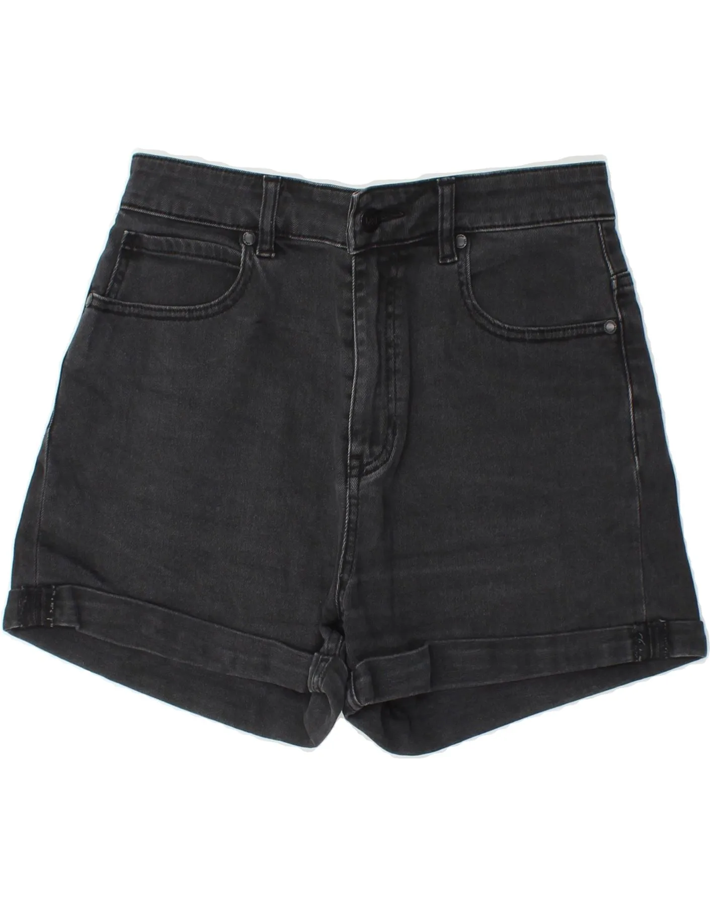 Trendy Mood LEE Womens Denim Shorts US 10 Large W27  Black Cotton