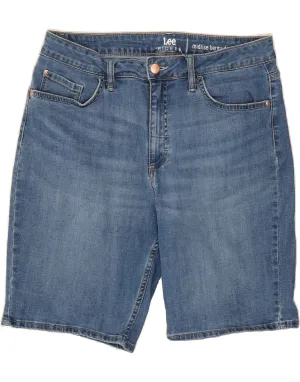 LEE Womens Riders Mid Rise Denim Bermuda Shorts W34 Large  Blue Seamless Edge Design