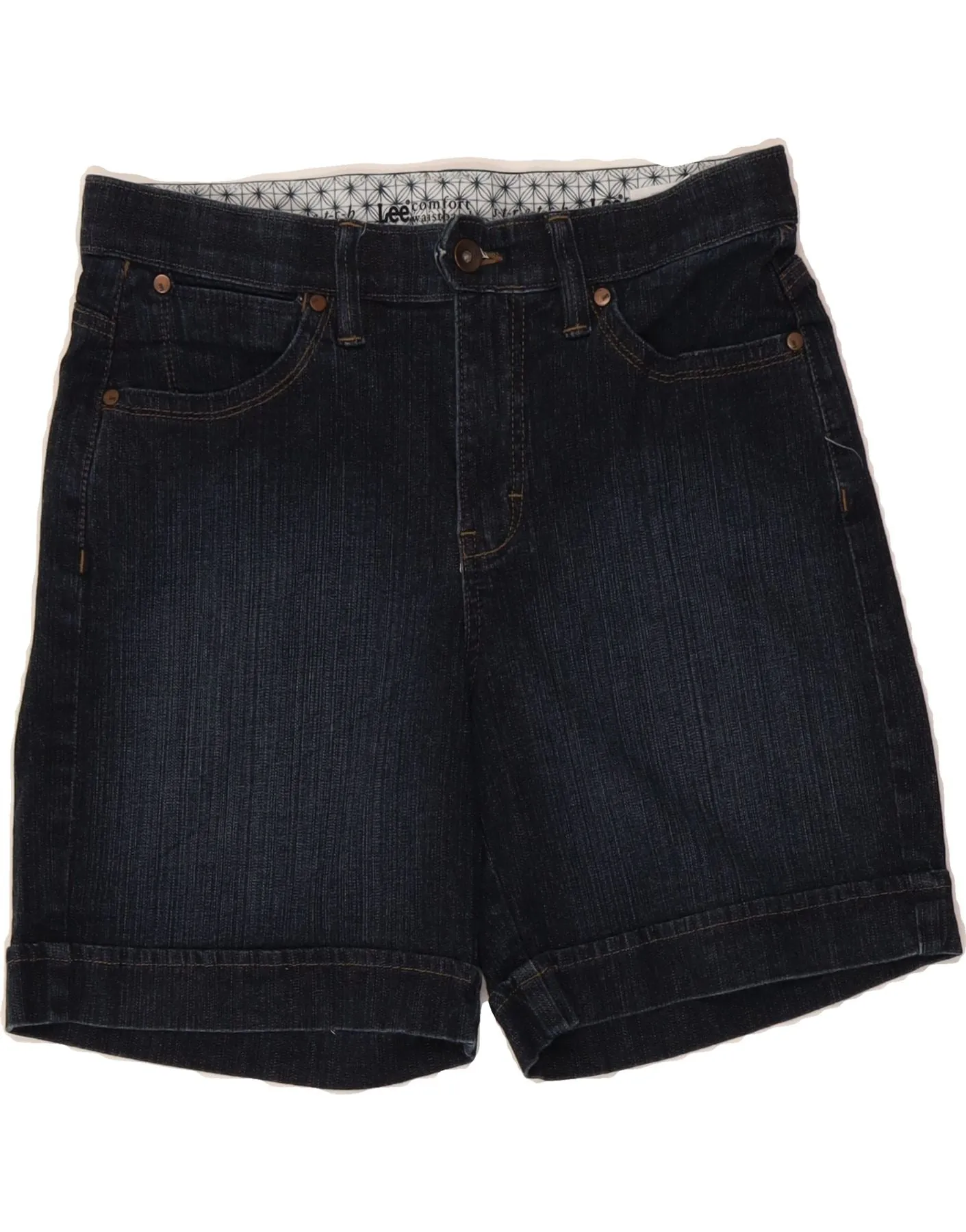Sport Comfort LEE Womens Denim Shorts US 8 Medium W30  Navy Blue Cotton
