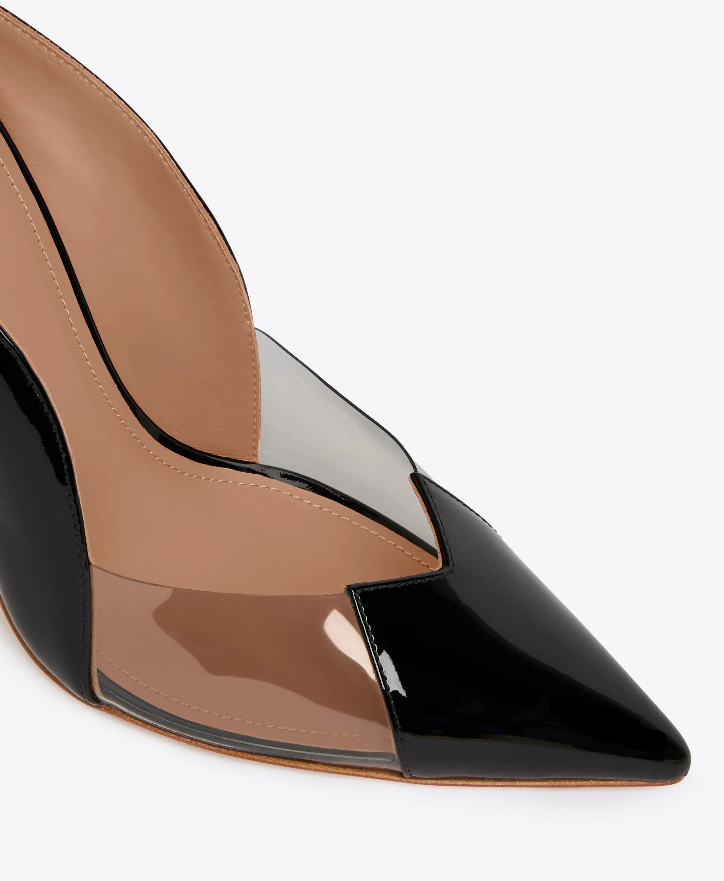 Luxe Footwear Malia 100 Black Patent PVC Pumps