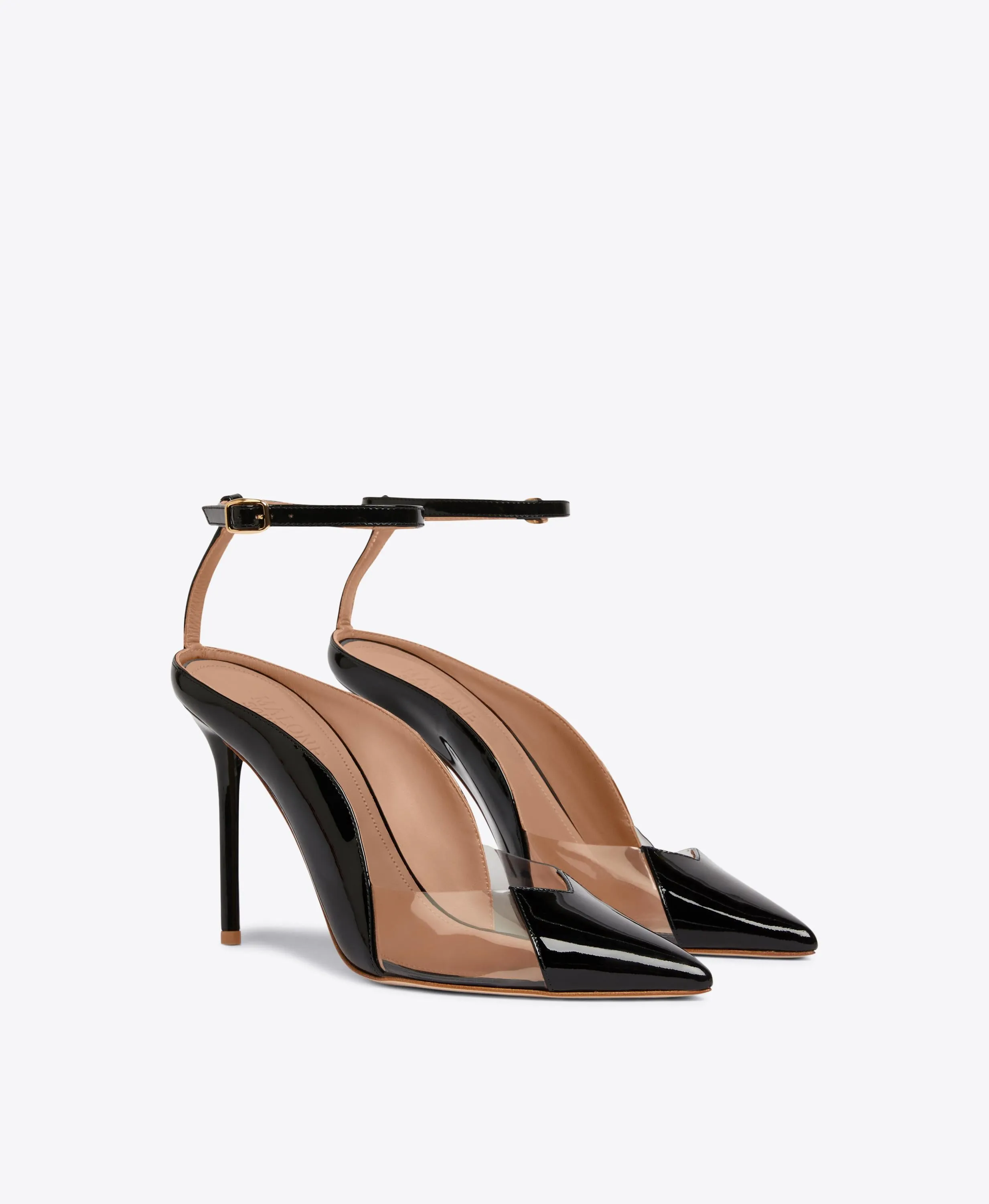 platform sandals Malia 100 Black Patent PVC Pumps