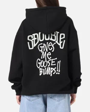 Four Way Stretch Material Tear Resistant Stitching S Double Goosebumps Hoodie Washed Black