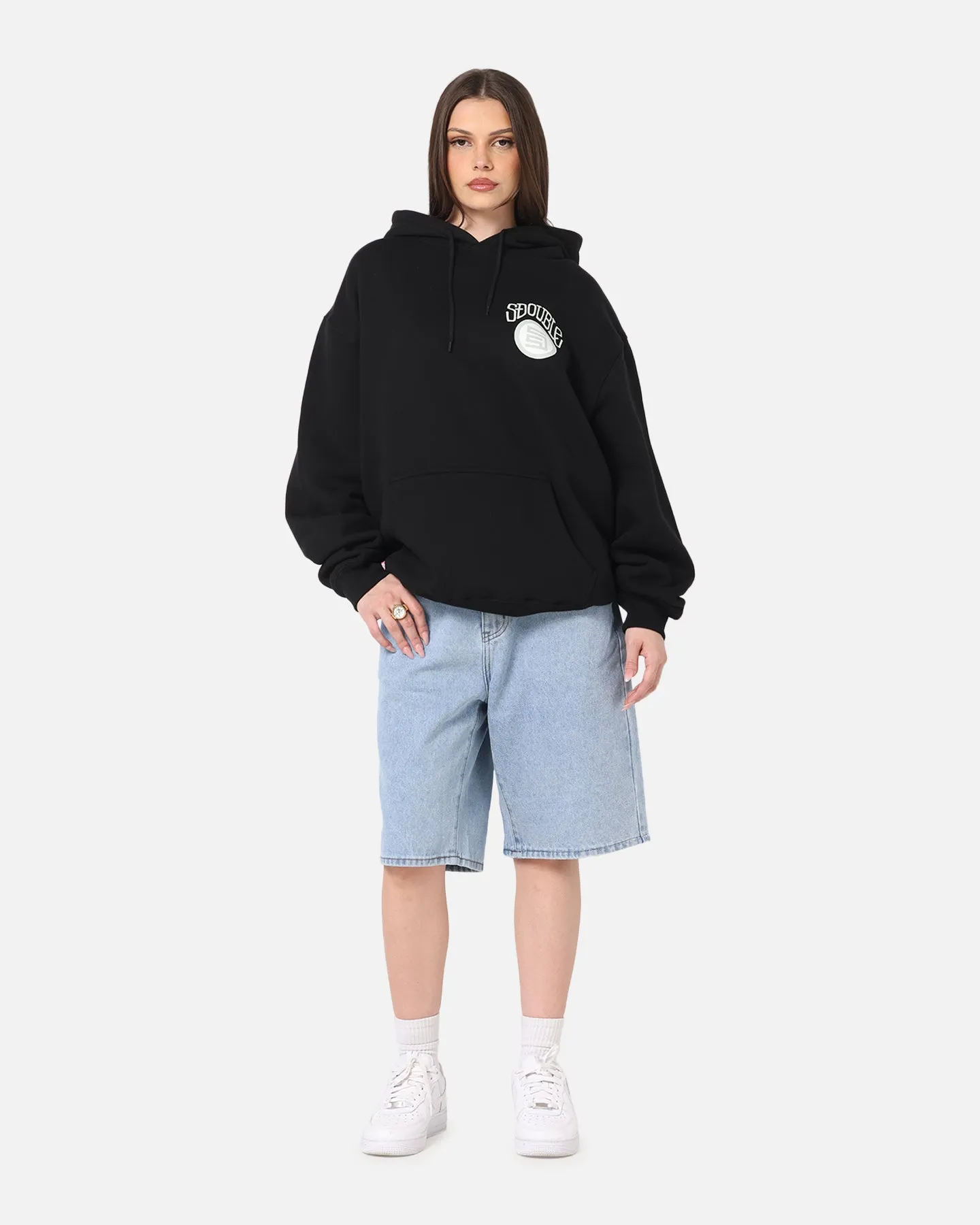 Odor Resistant S Double Goosebumps Hoodie Washed Black
