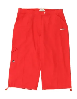 Rough texture Chill Vibes Fit ADIDAS Womens Cargo Bermuda Shorts UK 14 Large W32  Red Polyester