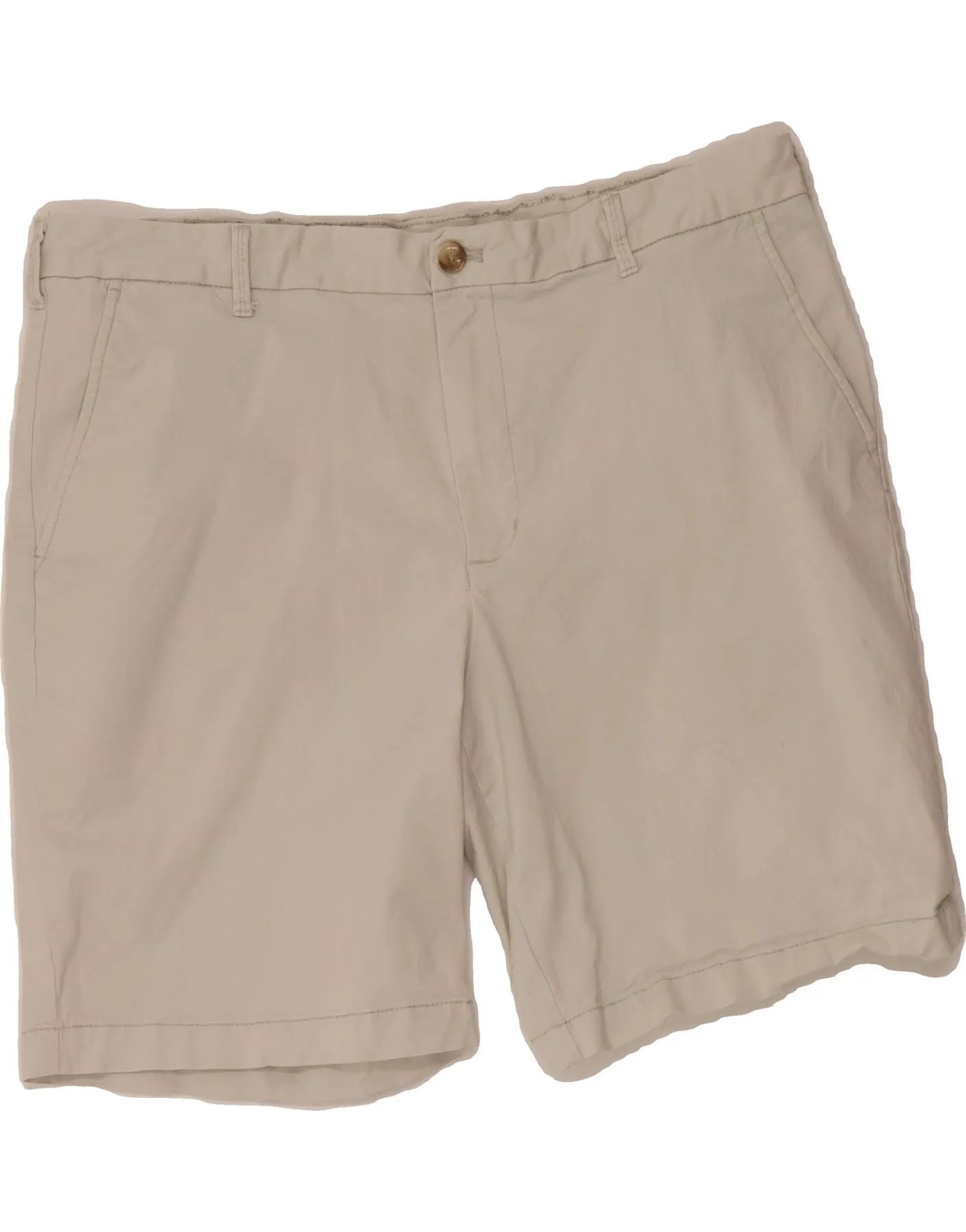 Functional Stretch IZOD Womens Salt Water Chino Shorts W38 XL Off White Cotton