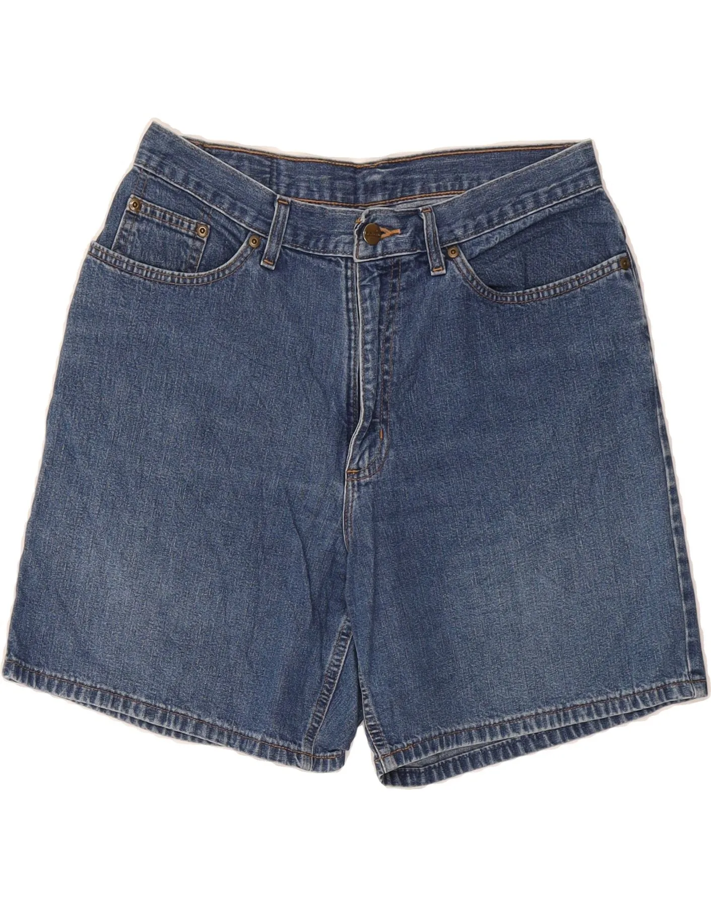 L.L.BEAN Womens Denim Shorts US 12 Large W32  Blue Cotton Cotton Blend Performance Fit