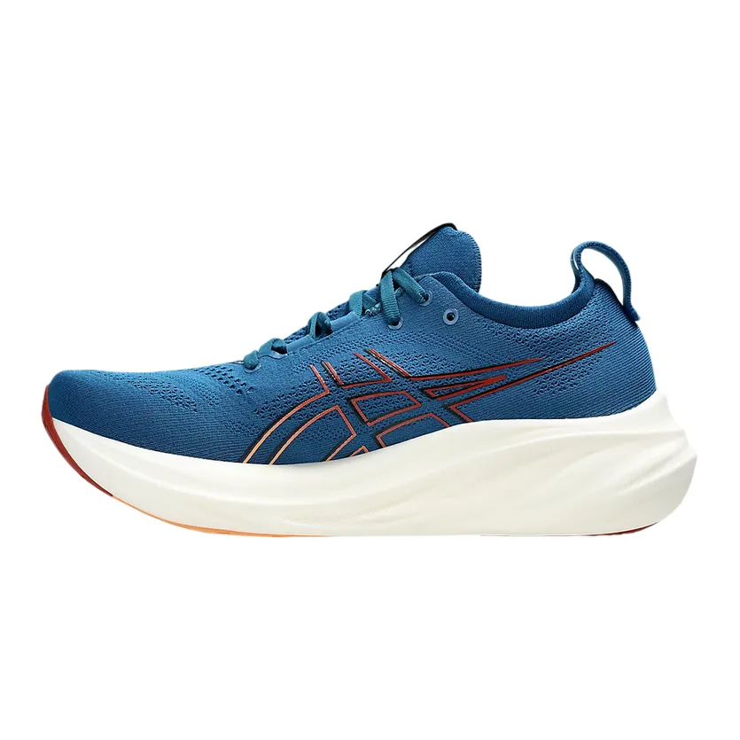 Multi   Directional Tread carbon - fiber - plate Asics scarpa da corsa da uomo Gel Nimbus 26 1011B794-404 blu-arancio