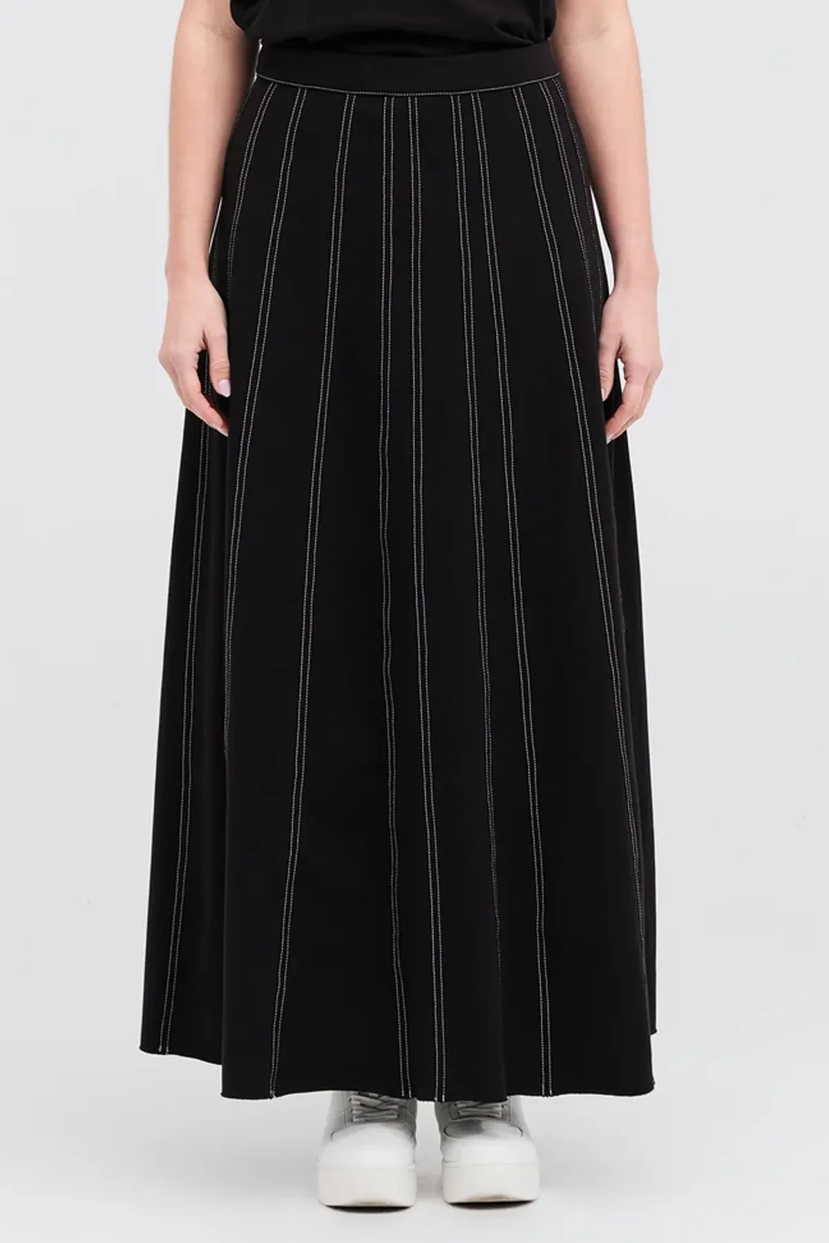 Unisex style KNIT OPPOSITION SKIRT