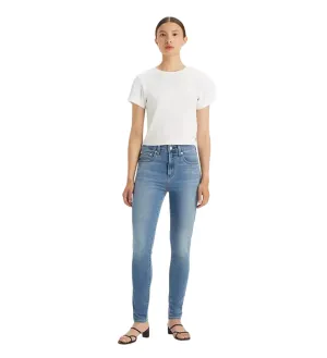 Utility Basic Cozy Vibe Levi's pantalone jeans da donna a vita alta 721 High Rise Skinny blu chiaro