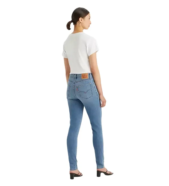 Levi's pantalone jeans da donna a vita alta 721 High Rise Skinny blu chiaro Cool Texture