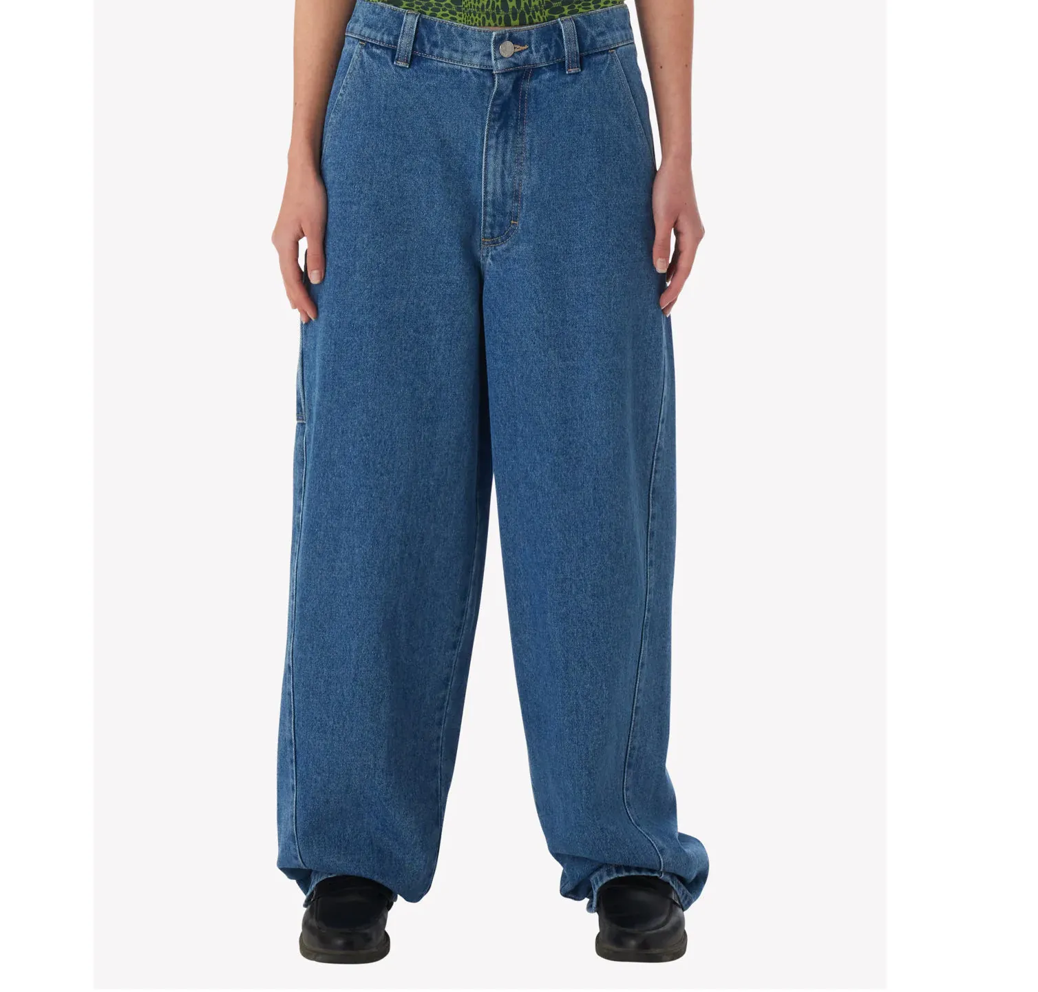 Organic Cotton Beach Day Brunch Outfit Elegant Obey pantalone jeans da donnaCarpenter Lily 242010052 blu chiaro