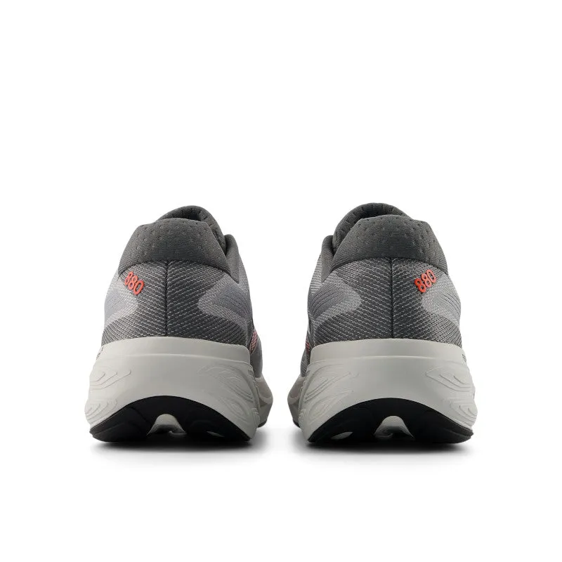 Fresh Foam X 880v15 - Slate Grey with Reflection and Urgent Red - Men's Slip Resistant TPU indoor activity