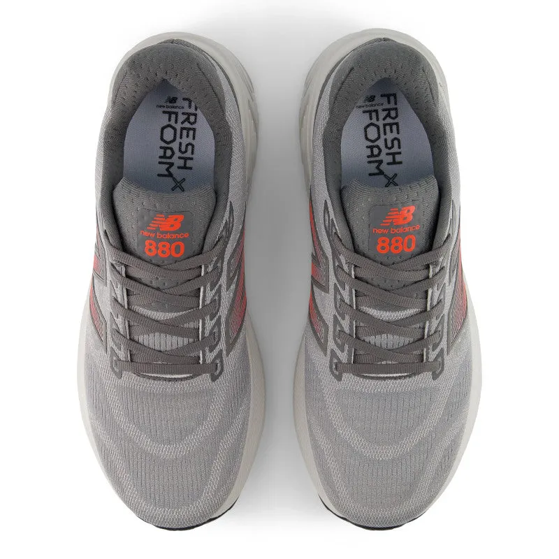 Fresh Foam X 880v15 - Slate Grey with Reflection and Urgent Red - Men's frequent - use