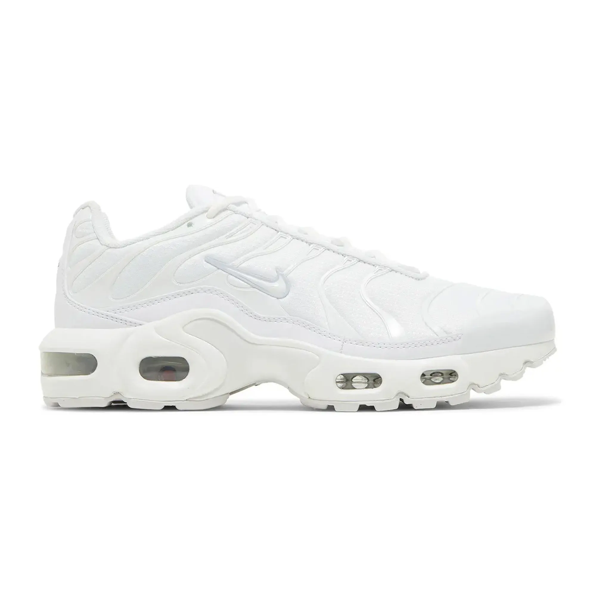 Nike Air Max Plus TN 'White Metallic Silver' GS (2014) reduced fatigue wide - fit spaciousness