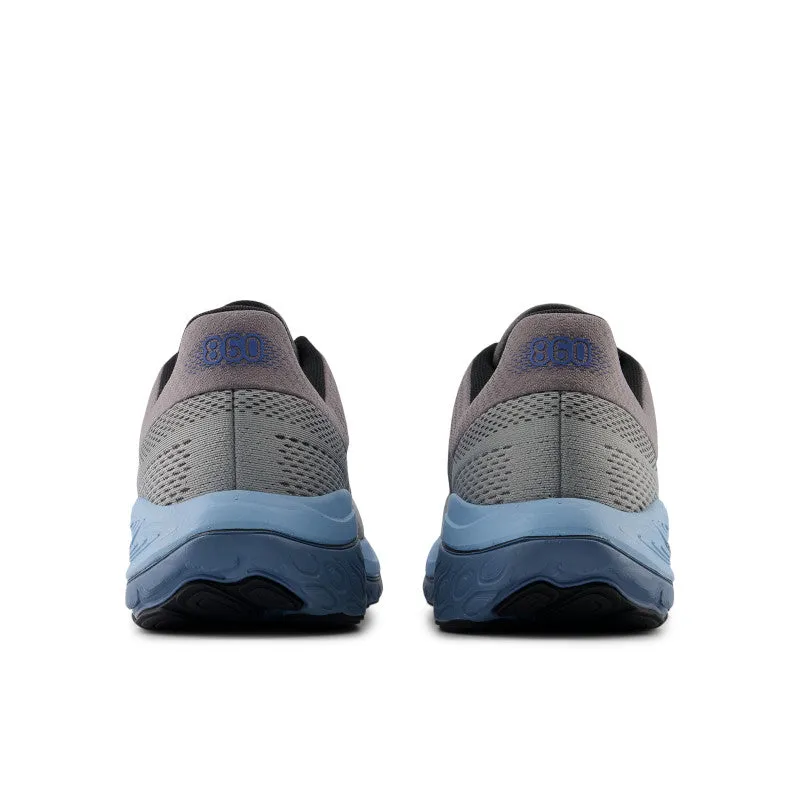 Hyperlock Heel System cushioning - feature shoes Fresh Foam X 860v14 - Slate Grey with Chrome Blue and Sea Salt - Men's