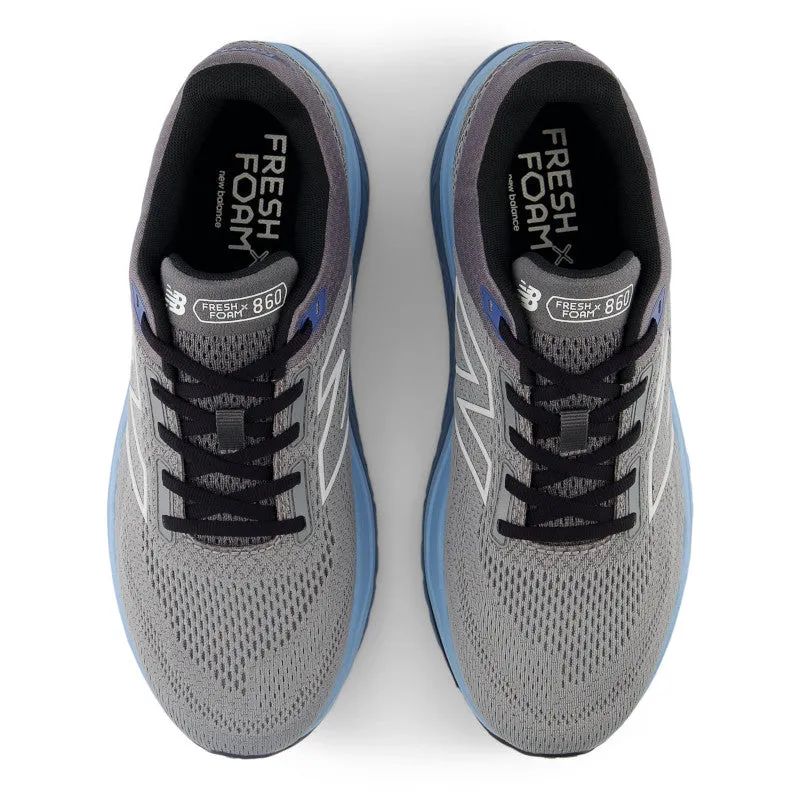 3D Molded Heel Fresh Foam X 860v14 - Slate Grey with Chrome Blue and Sea Salt - Men's