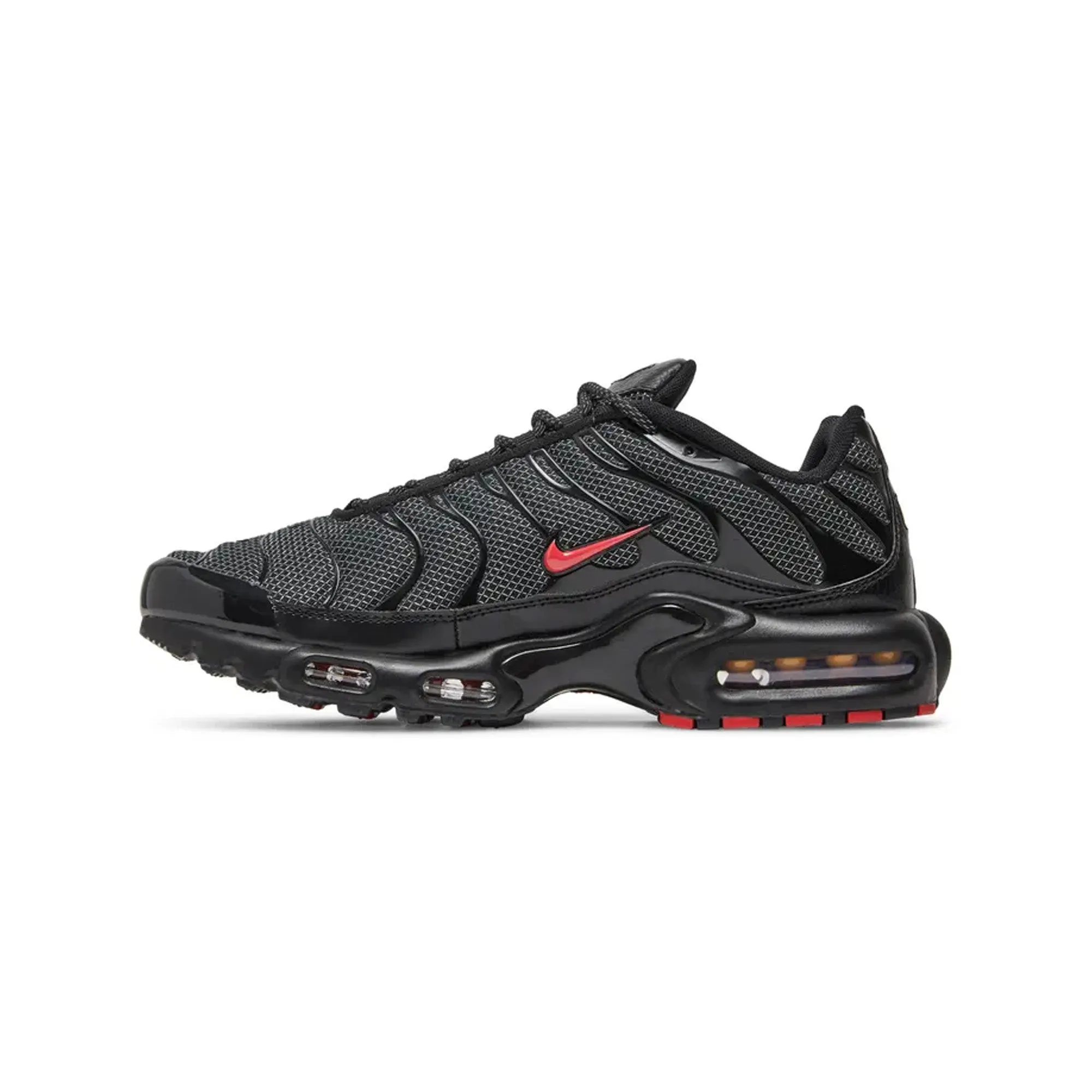 rubber - sole shoes running in well - maintained tracks shoes Nike Air Max TN Plus 'Metal Mesh Black Red' (2021)