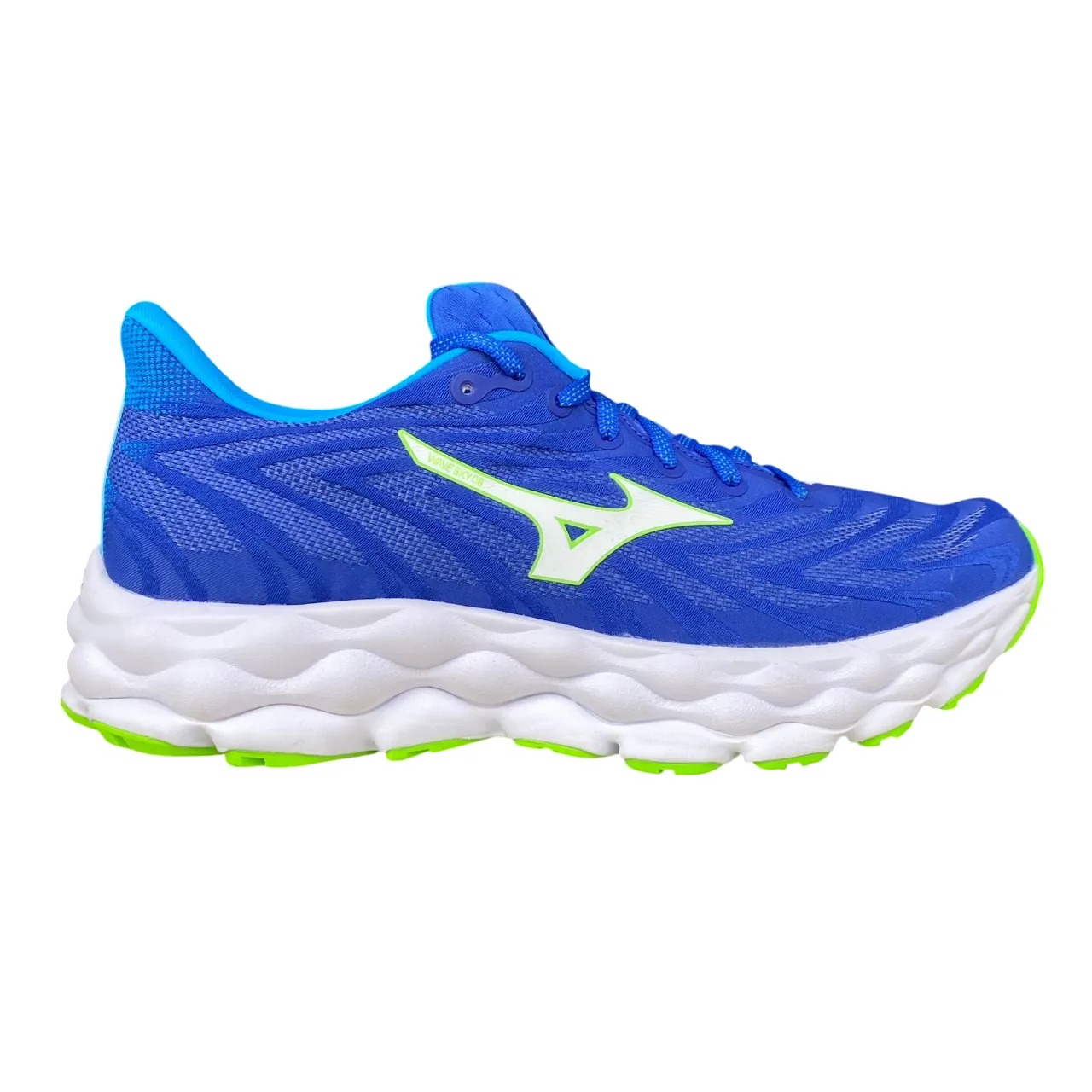 Mizuno scarpa da corsa da uomo Wave Sky 8 J1GC240253 blu-bianco responsive sole shoes