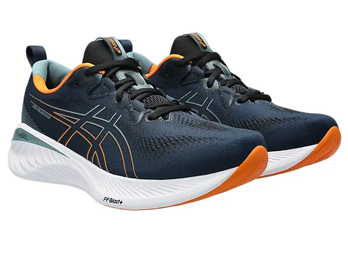 Asics scarpa da corsa da uomo Gel Cumulus 25 1011B621-407 blu arancione Smooth - finish